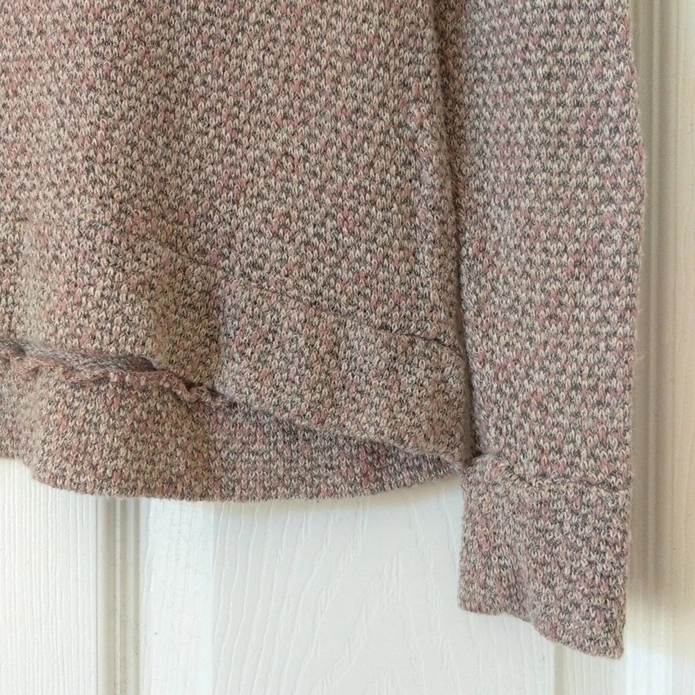 American Eagle Marled Knit Long Sleeve V-neck Sweater Top Mauve Gray Small - Picture 3 of 10